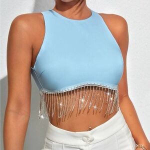 SHEIN rhinestone top